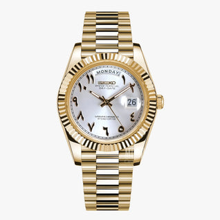 Seikojust | Daydate Yellow Gold - White Arabic